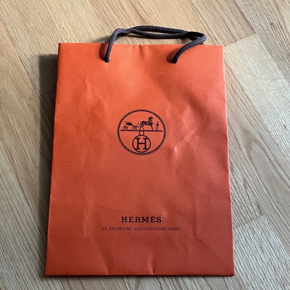 Hermes Orange Shopping Bag